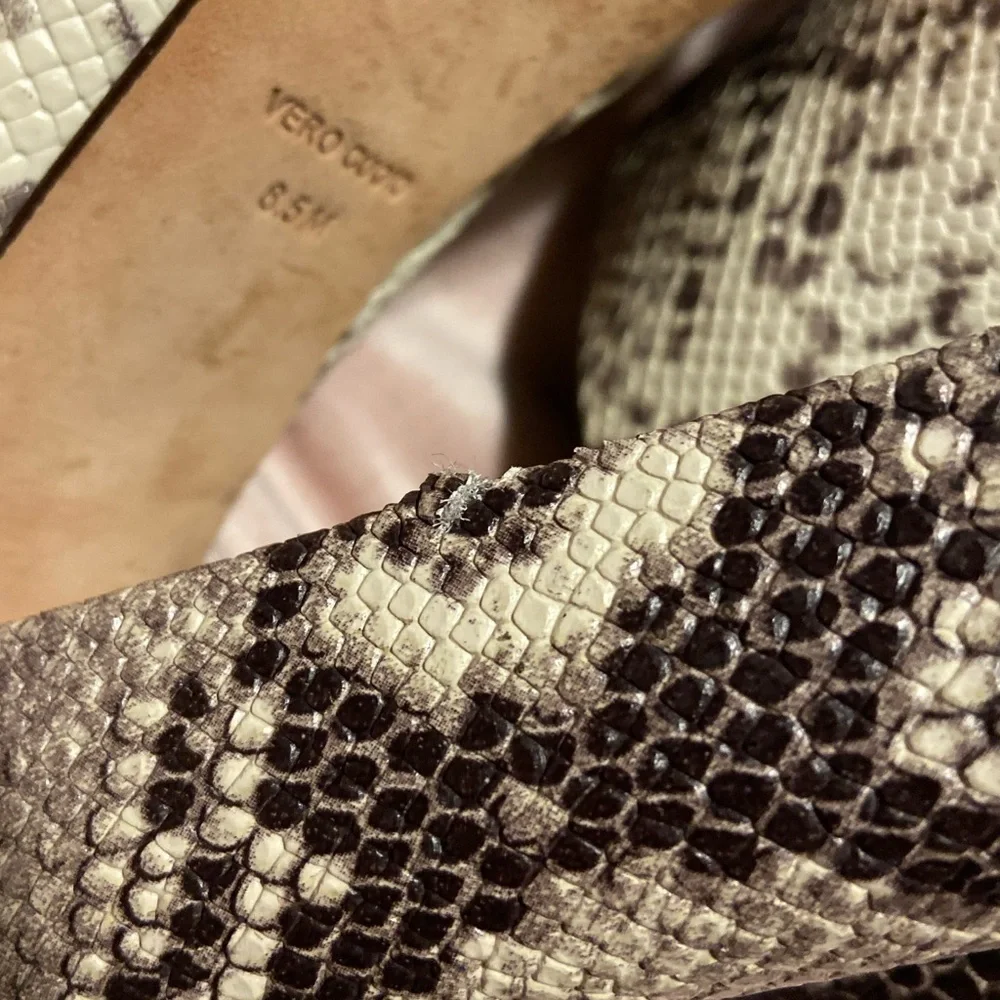 BCBGMAXAZRIA Snakeskin Slingback Platform Heels – Size 8.5 - Picture 4 of 4